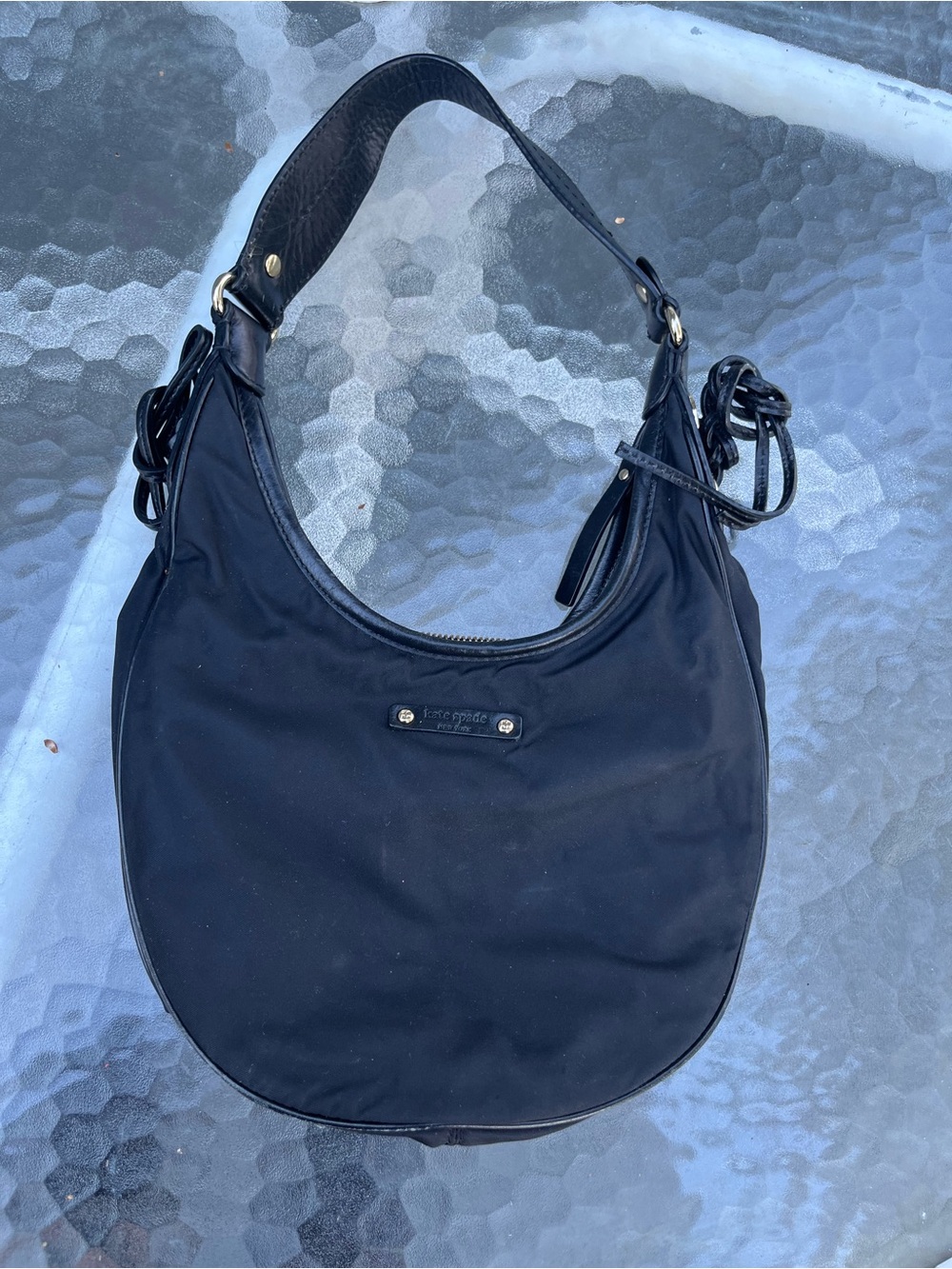 Vintage kate spade Black Crescent Hobo Bag
